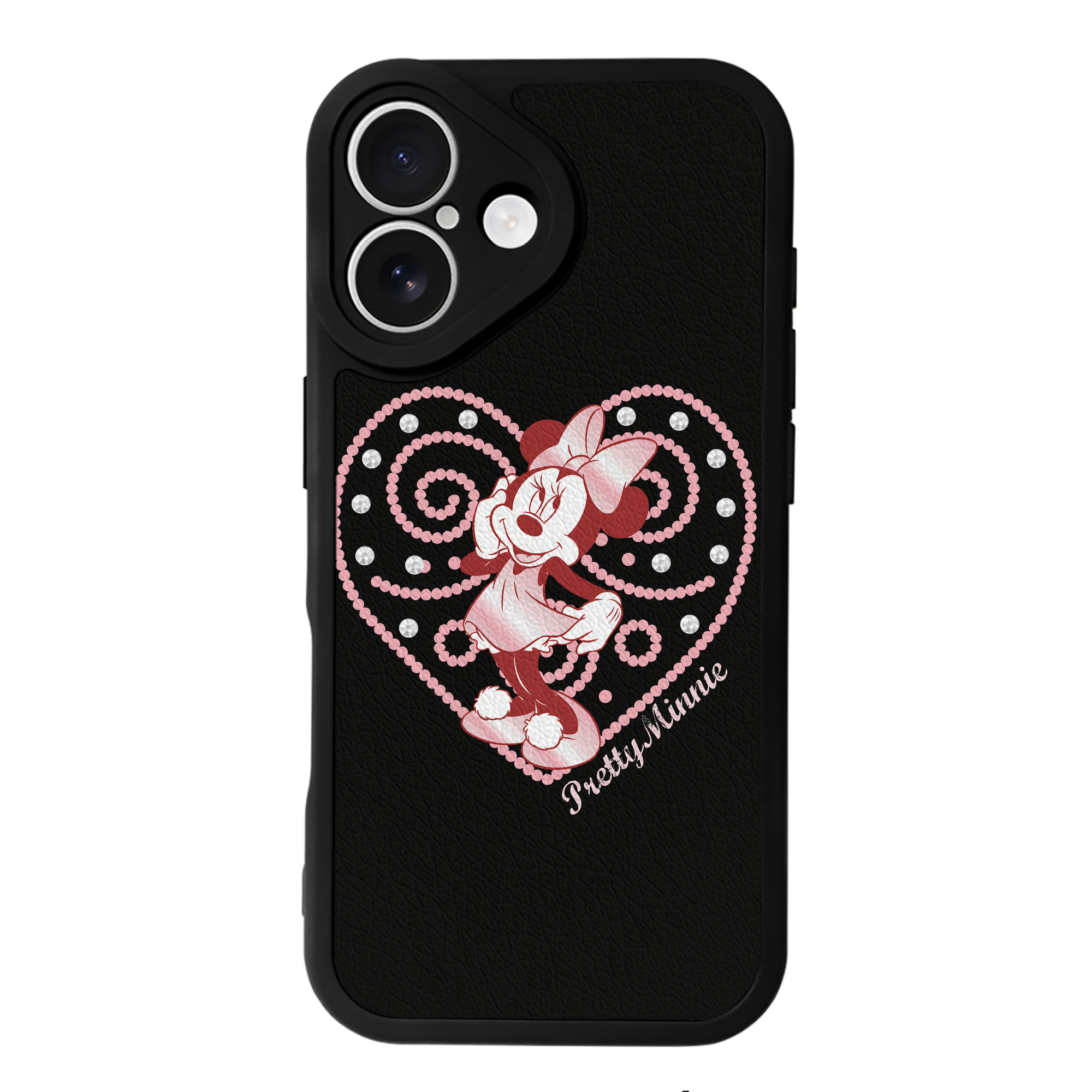 （画像用） ミッキーマウス Mickey Mouse 【iPhone 16シリーズ対応】シリコンスマホケース（レザー調） 材質：シリコン